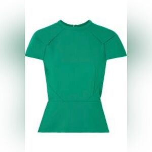 Roland Mouret Emerald Cymatia Peplum Top